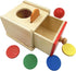 Dailyfunn Montessori Toys Coin&Ball 2-in-1 Drop Box, Object Permanence Box for Infant Baby 6-24 Months