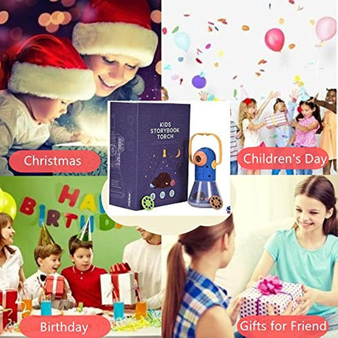 Matteobenni 3-12 Kids Multifunctional Story Projector, Night Lights Projector Storybook Toy, Educational Toys Gifts