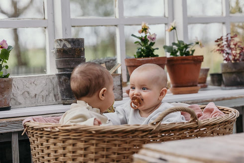 0-6 2-Pack BIBS Pacifiers Months | Colour Collection | BPA-Free Anatomical Natural Rubber Nipple | Made in Denmark |