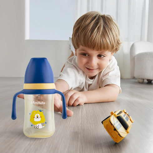 6 3 8 Qshare Sippy Cups For Toddlers, Weighted Straw Learner Cup with Handle for Babies, Water Bottle for Baby Months