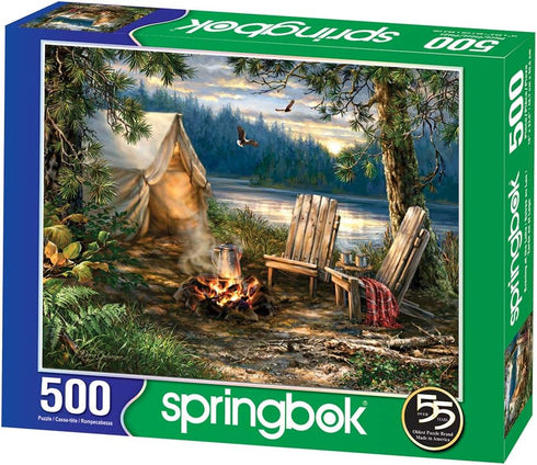 Springbok's 500 Piece Jigsaw Puzzle - Evening at The Lake, Made in USA
