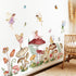 wondever Woodland Mushroom Wall Decals Fairy Butterfly Forest Peel and Stick Wall Art Stickers for Girls Bedroom Baby
