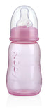 1 Count (Pack 1), Nuby Standard Neck Tinted Feeding Nurser, of Colors May Vary