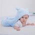 Light Blue Plush Swaddle Blanket for Newborns - Soft Nursery Essential