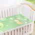SyXIOP 28" 52" Cartoon Illustration Space Soft Green Cooling Baby Crib Mattress Protector x Washable Pads Washable