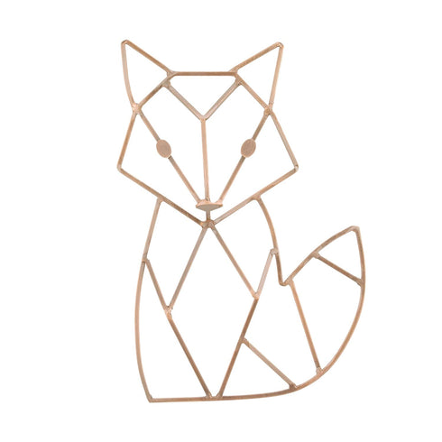NoJo Fox Shaped Nursery Wall Décor, Copper Finish