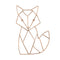NoJo Fox Shaped Nursery Wall Décor, Copper Finish