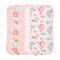 Featherhead 5-Pack Muslin Burp Cloths for Baby Girl Large 22" X 11"