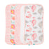 Featherhead 5-Pack Muslin Burp Cloths for Baby Girl Large 22" X 11"