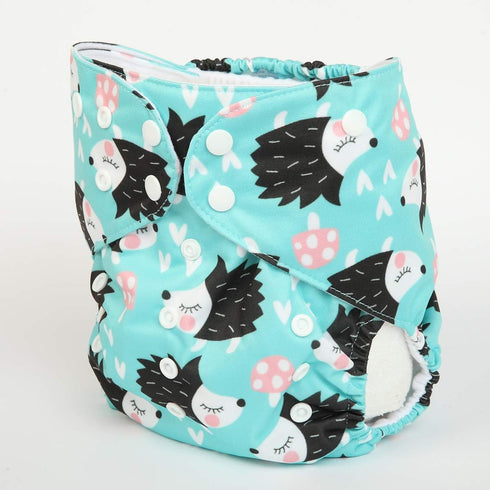 Junior Big Cloth Diaper Pocket, Reusable Washable Baby Toddler, 2 to 7 Years Old (Hedgehog)