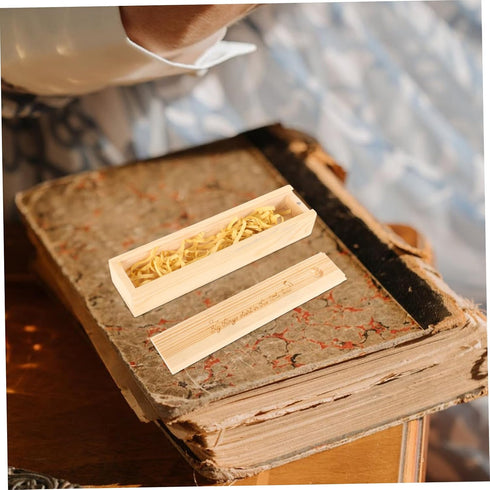 BESTOYARD Elegant Pregnancy Announcement Keepsake Box Wooden Pregnancy Test Storage Case with Lid Unique Memory