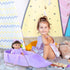 18INDC 11 16-18 Inch Pcs Baby Doll Clothes with Purple Floral Design Baby Doll Bassinet & Accessories for Baby Doll