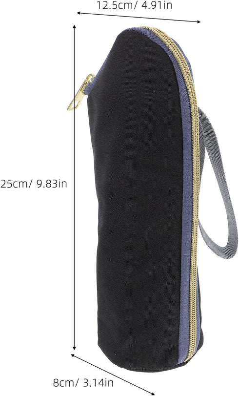 SWETRACE Insulated Bottle Warmer Bag for Stroller Hanging, Portable Thermal Milk Bottle Cooler Organizer, Black Diaper