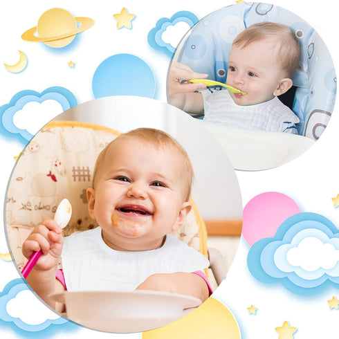 Geyoga 10 360 Pcs Baby Bibs Rotate Baby Bandana Muslin Drool Bibs Petal Bibs Burp Gauze Cloths Absorbent Bib