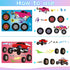 48 Sheets Truck Stickers Kits, Make Your Own Truck Stickers with 8 Designs for Kids' Party Favors (Cool Style)