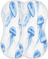 YETTASBIN Blue Jellyfish Muslin Baby Burp Cloth, Super Soft Absorbent Cotton Burp Rag Baby Bibs Feeding Cloth