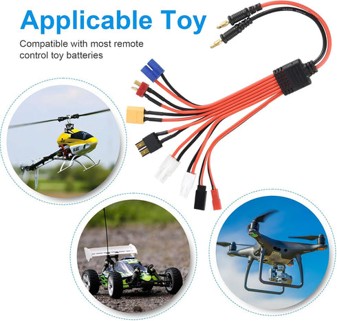 Generic 8 1 XT60/ 4.0mm XT60, EC3, (4.0mm RC Lipo Battery Charger Adapter Connector Splitter Wire in Universal