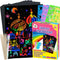 ZMLM Scratch Paper Art Set, 60 Pcs Rainbow Magic Scratch Paper for Kids with 5 Wooden Stylus for Halloween Party Game