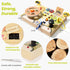 3+ Montessori Busy Board for Toddlers Baby Busy Board Car Steering Wheel Wooden Sensory Board Travel Toys for Fine