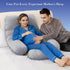57 Inch Pregnancy Pillows for Sleeping, U Shaped Full Body Maternity Pillow with Removable Velvet Cover - Support