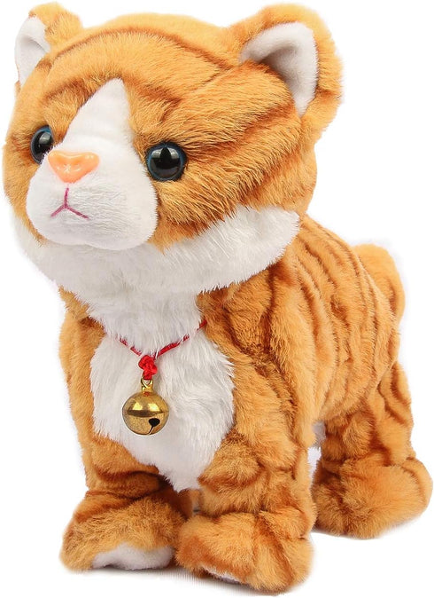 Smalody Interactive Plush Toys, Novelty Sound Control Electronic Cat Electronic Pets Robot Cat Gift for Children