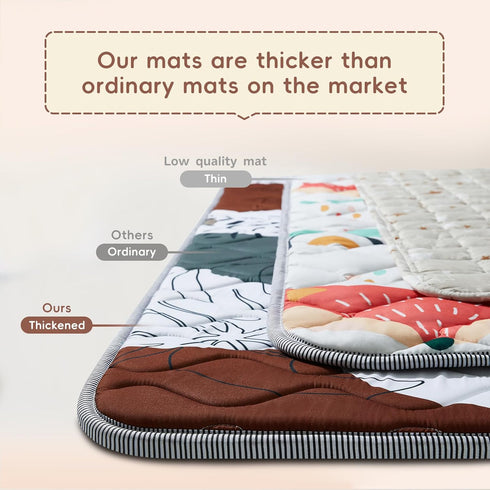 50x50 Inch Baby Play Mat - Thicken Soft Foam Crawling Mat for Playpen & Floor, Non-Slip Waterproof Activity Playmats
