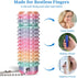 Kemuchy 3D Little Ouchies Pain Stim Fidget Toy, Printed Pocket Spiky Keychain with Clicker Button Spinner Sensory Toys