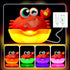 Toyjolka 1-3,Light 1-3 2-4 3-5 Bath Toys for Kids Ages Up Baby Bath Toys Crab Bubble Maker with Colourful Light Toddler