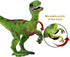 Gemini&Genius Velociraptor Dinosaur Toy for Kids - Moveable Jaw and Hands, Detail Raptor Action Figure Gift for Kids