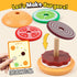 Wooden Burger Sorting Stacking Toys, Hamburger Toy for Toddlers, Educational Montessori Fine Motor Toys