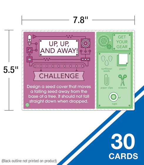Carson Dellosa Stem Challenges Learning Cards Kit, 30 Science Projects for Kids Ages 8-12, Hands-On Activities