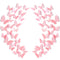 Outus 120 Pieces Pink 3D Layered Butterfly Wall Decor, Removable Stickers for Birthday Cake Decorations Crafts