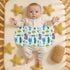 JoyframeAI 4 Pack Cloths,20x10inches Blue Burp Cloths Baby for Boys Girls,Soft Cotton,Traffic Car Theme Design,Super