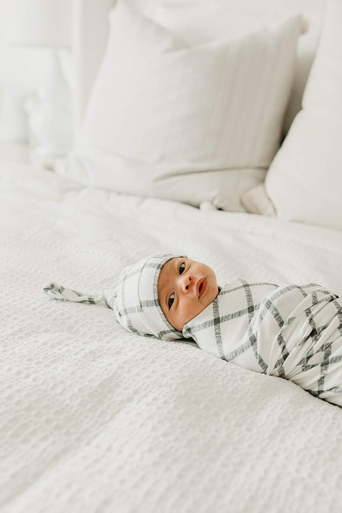 Ledger Design Large Baby Swaddle Blanket in Premium Knit