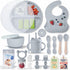 REMONDA 23-Piece BPA-Free Silicone Baby Feeding Set | Extra Large Suction Plates, Toddler