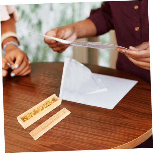 Cabilock Wooden Pregnancy Test Keepsake Box Newborn Announcement Storage Case for Mementos Unique Slide Lid Design