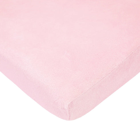American Baby Company Heavenly Soft Chenille Fitted Pack N Play Sheet - 27" x 39", Pink, for Boys and Girls