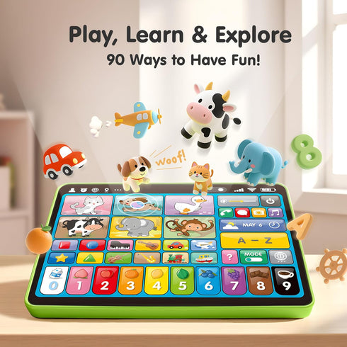 5-Language 1-3 1 2 3 hahaland Learning Tablet for Toddlers New Version Educational Toy with Sounds & Speech Therapy