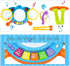 Set 1-3, 2 6 12 18 POKONBOY Kids Drum for Toddler Musical Instruments Learning Toys with Drum Sticks Adjustable