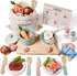 Toywoo Wooden Play Kitchen Accessories Pretend Toy Pots and Pans Sets for Kids