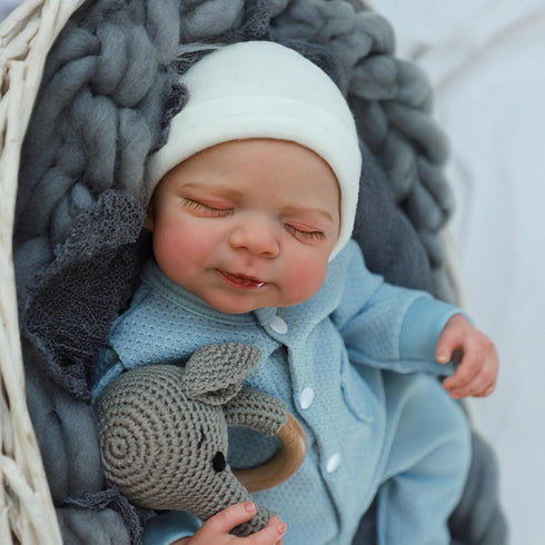 18 Inch Realborn 3+ WOOROY Lifelike Reborn Baby Dolls- Baby Boy Doll, Full Vinyl Body Sleeping Dolls, Poseable Real