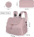 Geestock Diaper Bag Small Backpack, Stylish Quilted Baby Bag with Changing Pad, Pink Color