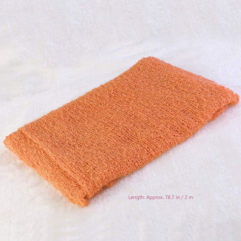 NUOBESTY Newborn Boy Clothes Stretch Wraps, Photography Props Ripple Wrap DIY Photo Prop Swaddle Blanket Orange