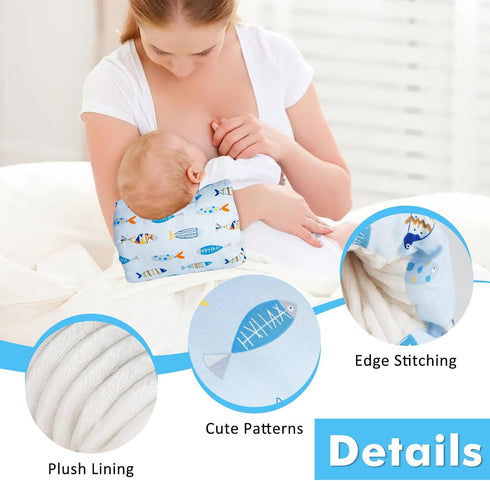 Povkufii Baby Feeding Arm PillowNursing Arm Pillows for BreastfeedingSoft Cotton for Newborn, More Support for Mom