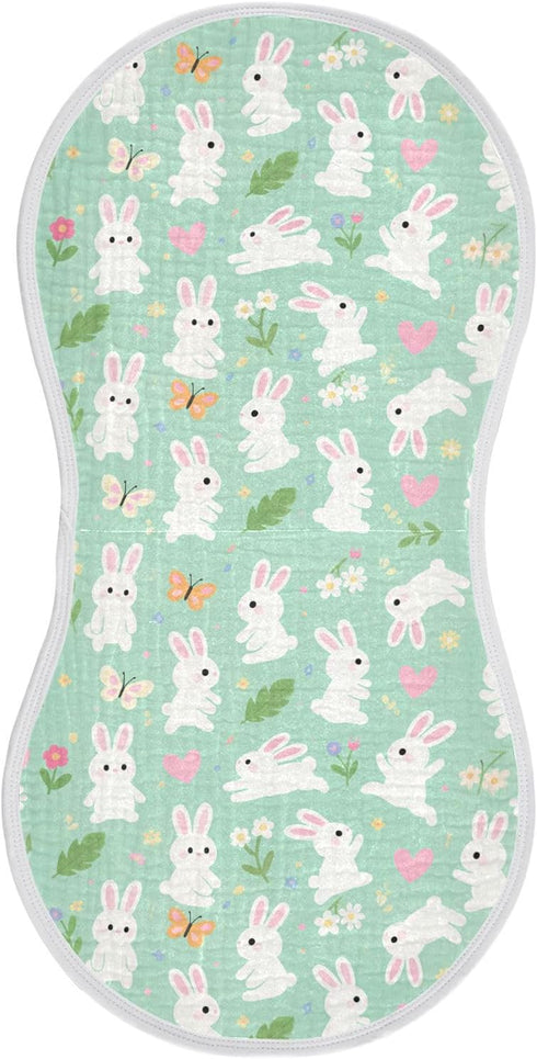 decor gift Cotton Muslin Burp Cloths Large Breathable Cute Bunny Rabbit Butterfly Flower Light