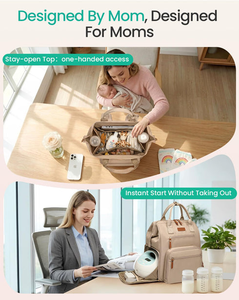 S1 S2 Momcozy Backpack Qualyphant Extra Large Breast Pump Bag with Cooler Bag | Fit for Spectra Medela | Pumping Bags