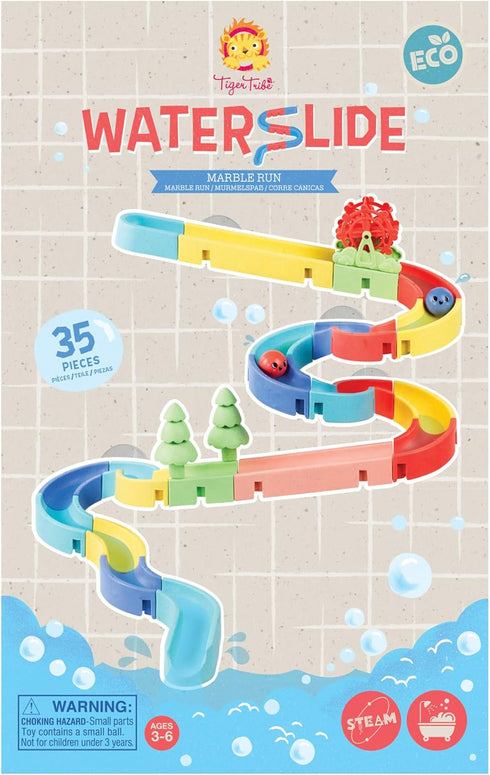 Waterslide: Marble Run - ECO, Interactive Bath Time Toy, Design & Build Your Own Ball Waterslide for Kids Ages 3+