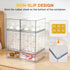 5 Pack Countertop MINMUNJIU Baby Bottle Organizer, Clear Space-Saving Stackable Drawer with Handle, Baby Bottle Storage