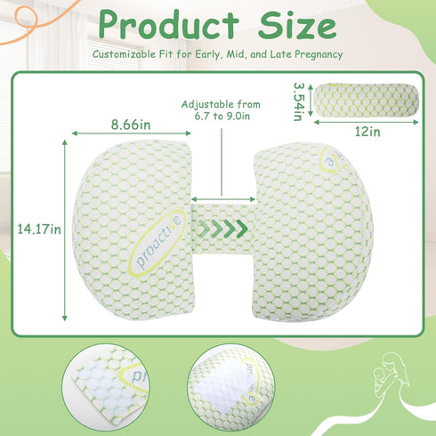 Piszvbej Pregnancy Pillows for Sleeping, Pregnancy Wedge Pillow for Side Sleeping, Pillow Support for Belly, Back