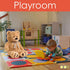 JOON Big Teddy Bear - Fluffy Fur, 28 Inches, Tan, Huggable & Lovable Joy, Ideal Gift for Baby Showers, Ribbon & Bow